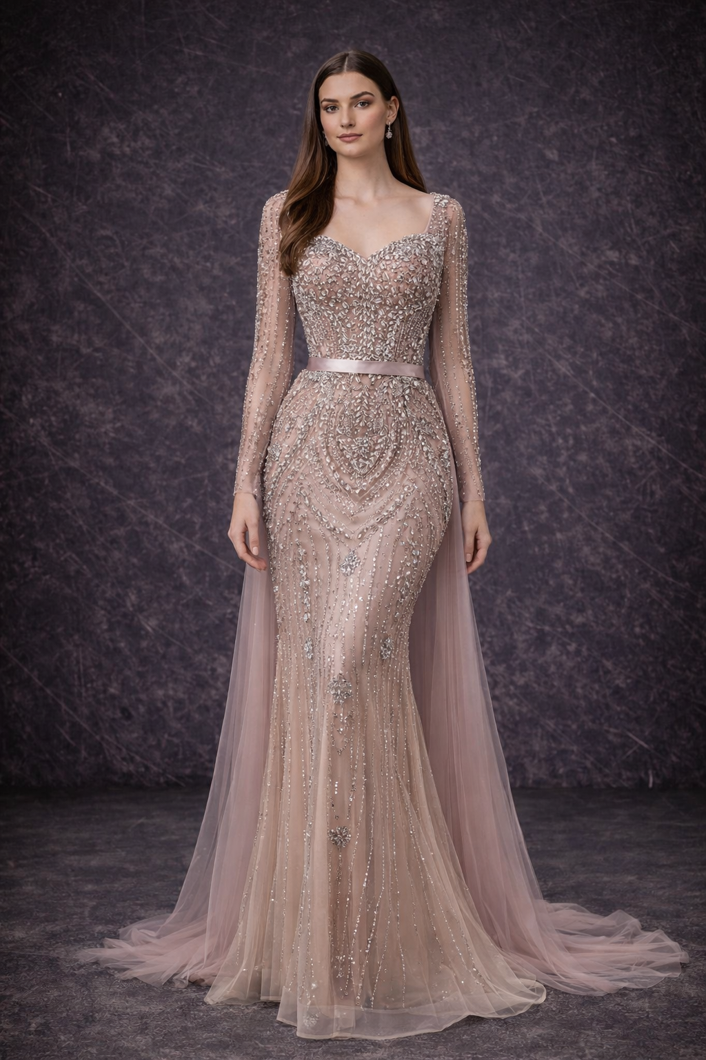 Rose Constellation beaded gown